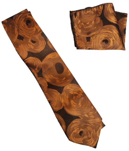 PENYAN Yellow Printed Satin Necktie - Yellow