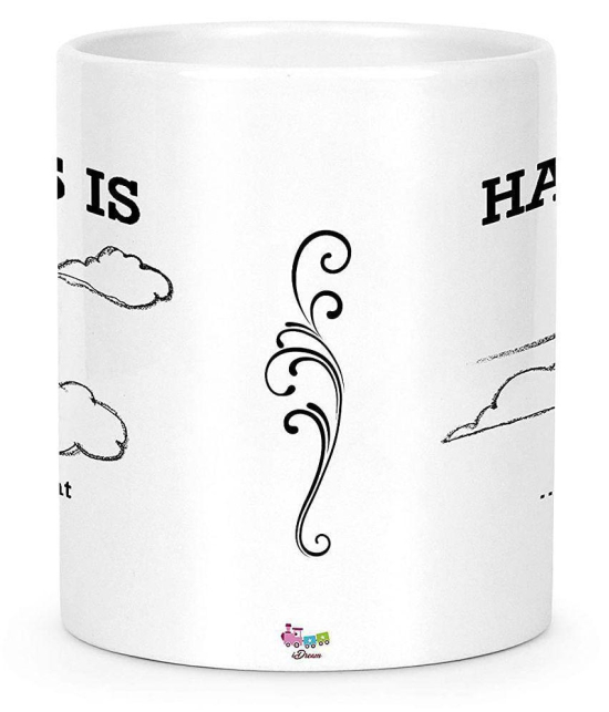 Idream Quote Printed Ceramic Coffee Mug 1 Pcs 330 mL - White