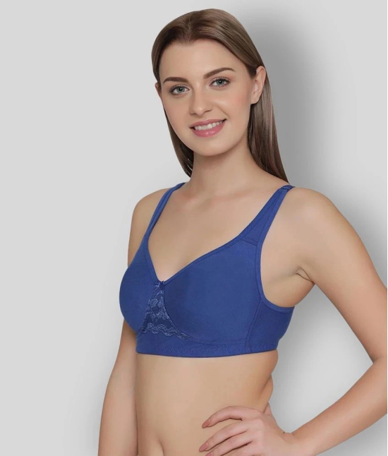 Clovia Pack of 1 Lace Non Padded Womens T-Shirt Bra ( Blue ) - None