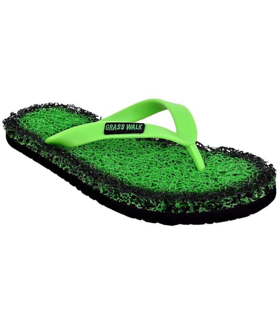 GRASS WALK - Green Men's Thong Flip Flop - None