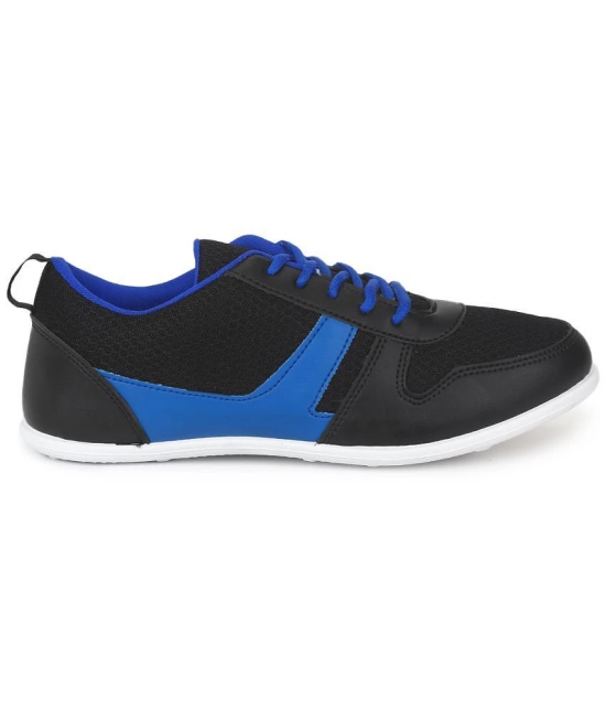 UrbanMark Men Breathable Blue Panelled Lace-Up Sneakers Shoes- Navy - None