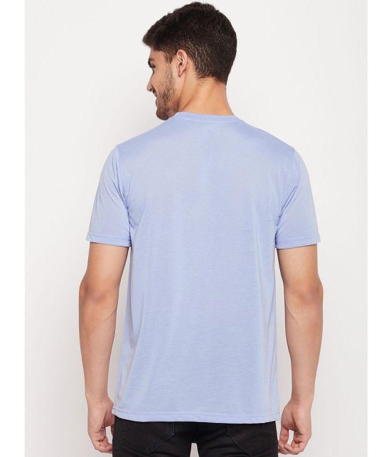 UBX - Sky Blue Cotton Blend Regular Fit Mens T-Shirt ( Pack of 1 ) - None