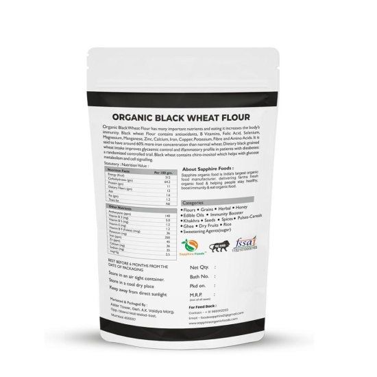 Organic Black Wheat Flour-1Kg