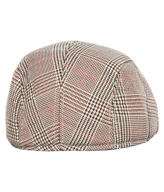 Zacharias Mens Checkered Golf Cap - Beige