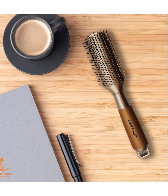 Majestique Golden Fusion Vent Hair Brush For Blow Drying Styling And Solon For Men And Women