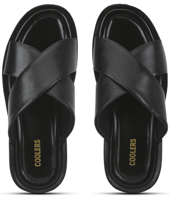 Liberty - Black Men's Leather Slipper - None