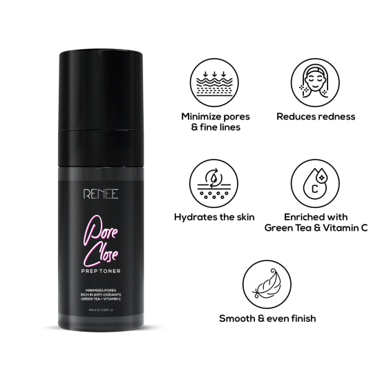 RENEE Pore Close Prep Toner, 60ml