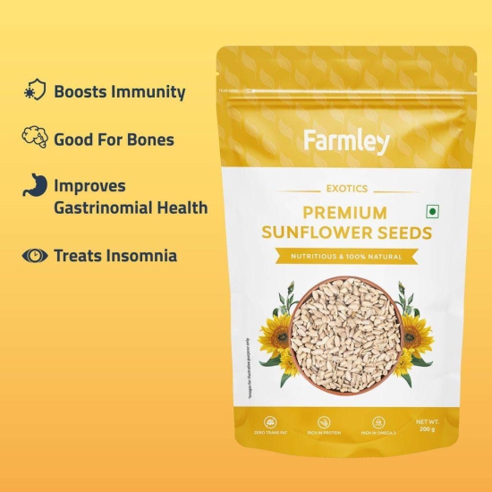 Farmley Premium Seeds Combo Pack for Eating | Total 400g  each 200g | Healthy Breakfast Diet | Sunflower Seeds 200g | Pumpkin Seeds 200g