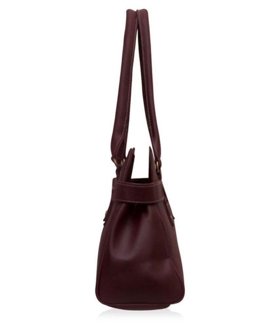 Fostelo -   Maroon Faux Leather Shoulder Bag - Maroon