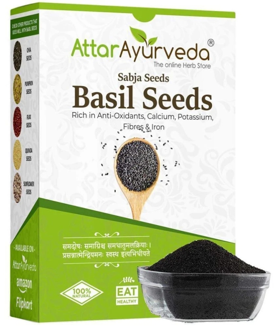 Attar Ayurveda Sabja Basil Seeds - 500 gm (Reduces Body Heat)