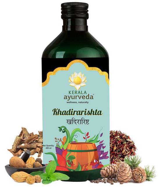 Kerala Ayurveda Khadirarishta 450ml, Herbal Blood Purifier, For Acne Relief, Tonic For Sensitive Skin, For Pimple Free Skin, 100% Ayurvedic