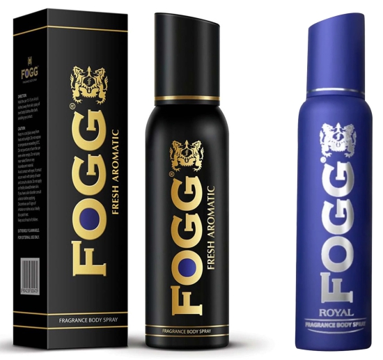 Fogg Black Series Fresh Aromatic, Perfume Body Spray For Men, Long Lasting & No Gas Deodorant, 120Ml