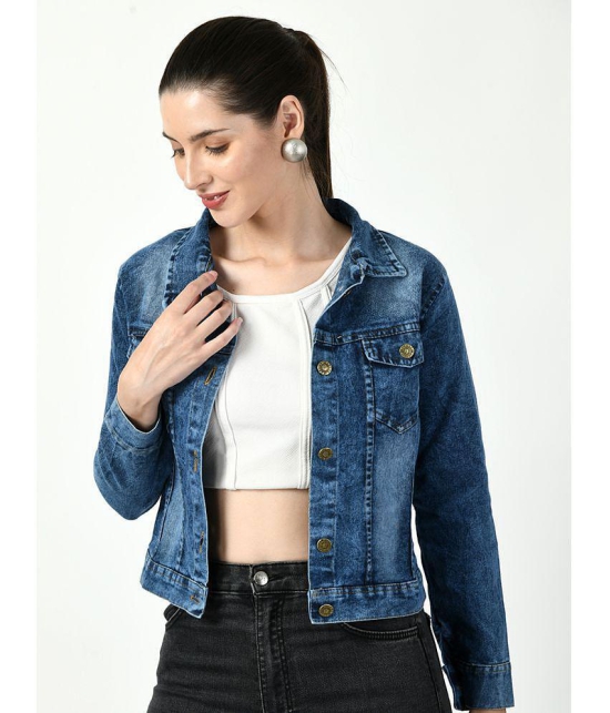 DKGF Fashion - Denim Navy Jackets Pack of 1 - None