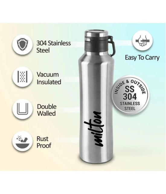 MILTON Gulp 900 Thermosteel 24 Hours Hot or Cold Water Bottle, 770 ml, Silver - Silver