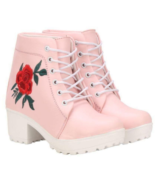 Commander Pink Ankle Length Casual Boots - None