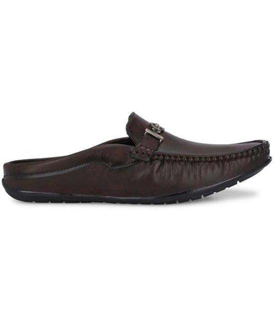 Leeport - Brown Mens Mules Shoes - None