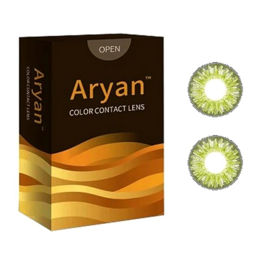 Aryan Super Premium Quarterly Disposable Color Contact lens most safest enthralling cosmetic lens for Men and Women 2 Pcs - Warm Brown (-1.75) Power--1.50 / Warm Brown