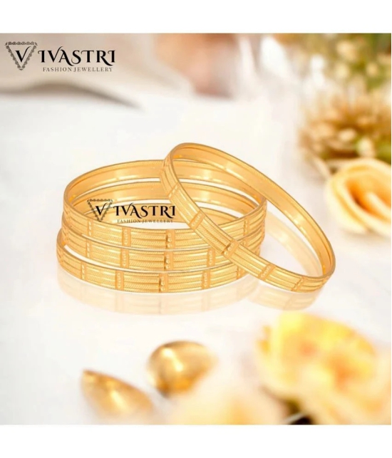 VIVASTRI Gold Bangle Set ( Pack of 1 ) - None