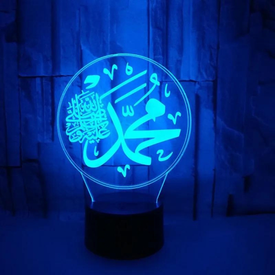 Religious series 3D night light-Blue Remote 16 Colors Set