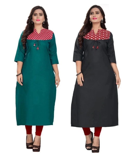 Rangrasiya Multicolor Cotton Straight Kurti - M