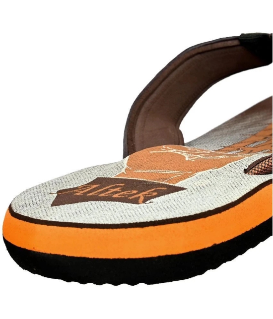 Altek Orange Mens Thong Flip Flop - None