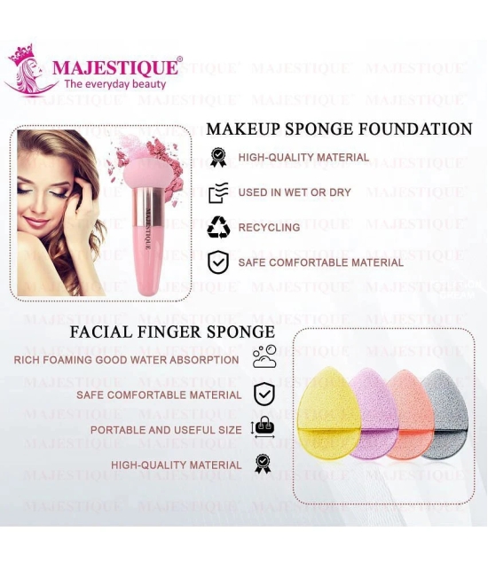 MAJESTIQUE Facial Cleaning Sponge with Mushroom Makeup Sponge for Makeup Removal for Women - 2 Pcs