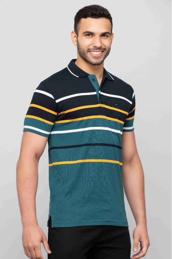 Men's Polo Striper Tshirt with Pocket