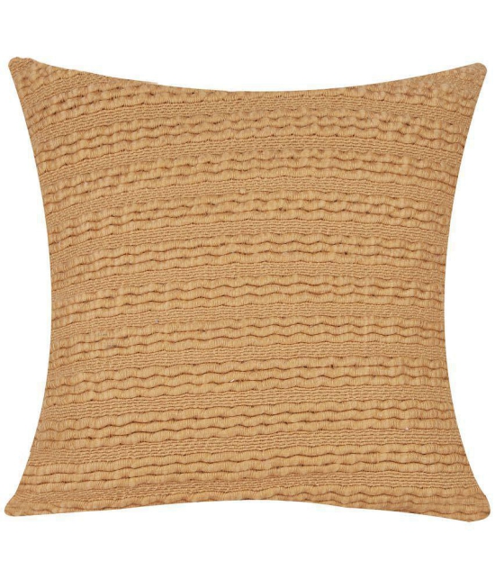 NUEVOSGHAR Single Cotton Cushion Covers 45X45 cm (18X18) - Mustard