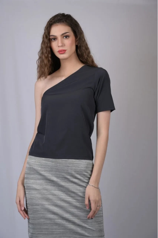 Grey Casual-Fit A-Line Midi Skirt (OTLSKT1002)-Grey / S