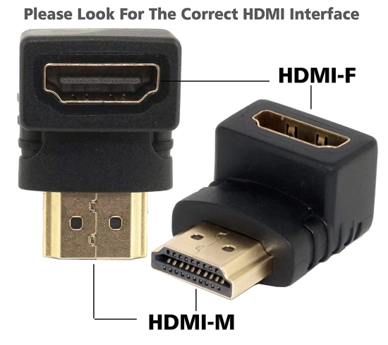 Lapster HDMI 90 Degree Connector Adapter  (L Shape) - 1 Piece