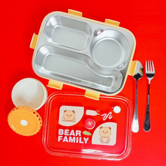 Bear Family Lunch Box - Orange