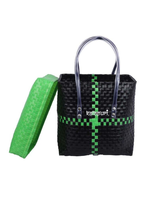 Green & Black Grocery Lid Basket