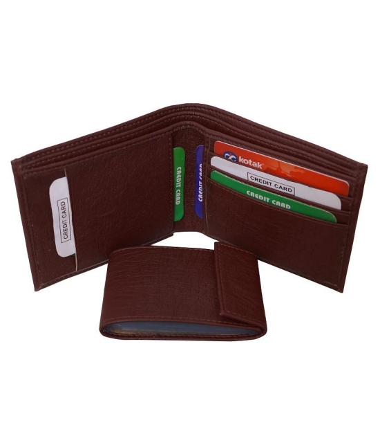 samtroh - Brown PU Mens Regular Wallet ( Pack of 1 ) - Brown