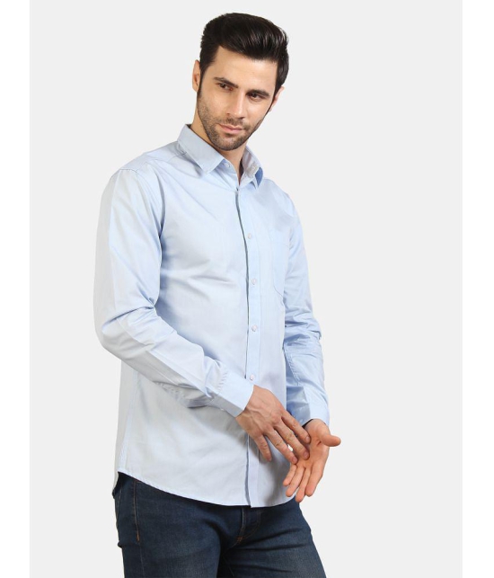 Life Roads - Light Blue Cotton Slim Fit Mens Casual Shirt ( Pack of 1 ) - None