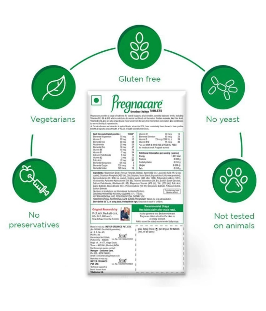 PREGNACARE- 30 tablets Pregnacare 30 gm Multivitamins Tablets