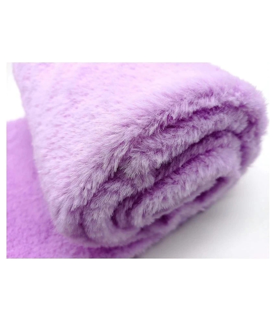 PRANSUNITA Super Soft Rabbit Carpet Fur Cloth, Size 38 x 32, Hair Length 2 cm, Used for Dresses, Home Furnishing, Soft Toys Making, and Jackets Etc, Color - Light Purple