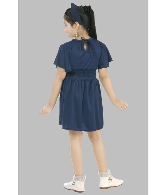 Pichkari - Navy Blue Rayon Girls Frock ( Pack of 1 ) - None