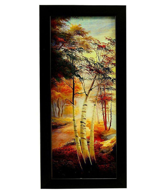 Indianara landscape Synthetic Painting With Frame