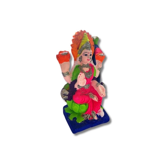 Here are some suggested product titles:1. Handmade Clay Idol of Hindu Goddess Lakshmi2