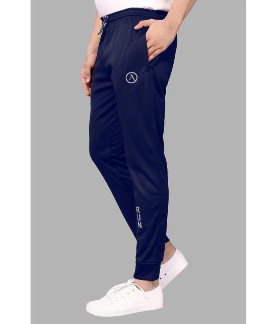 Anand Navy Blue Lycra Mens Joggers ( Pack of 1 ) - None