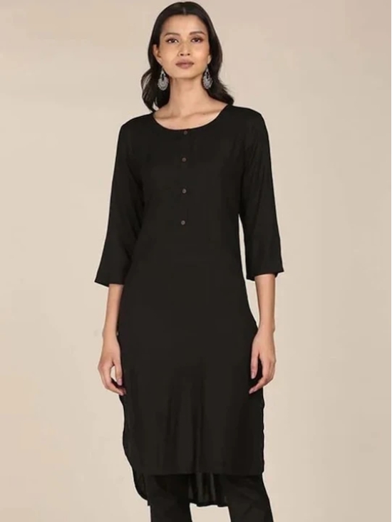 Round Neck Three-Quarter Sleeves Kurta