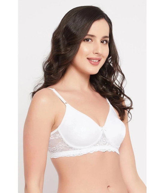 Clovia Pack of 1 Cotton Womens T-Shirt Bra ( White ) BR1280P18 - None