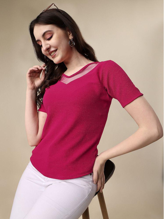 Sheetal associates - Pink Polyester Women''s Regular Top ( Pack of 1 ) - None