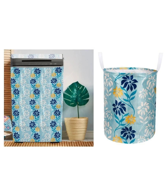 E-Retailer Set of 2 Polyester Blue Washing Machine Cover for Universal Top Load - Blue