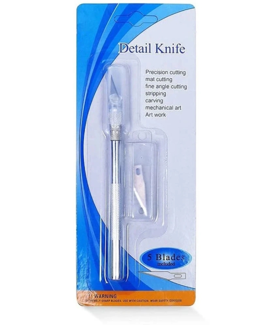 ECLET Detail Pen Knife With 5 Interchangeable Sharp Blades For Carving/Mat Cutting &Paper Cutting (code 20