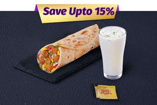 DIY Paneer Signature Wrap And Beverage Breakfast Meal