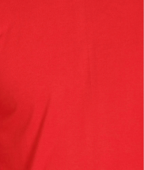 Glito - Red Cotton Blend Regular Fit Mens T-Shirt ( Pack of 1 ) - None