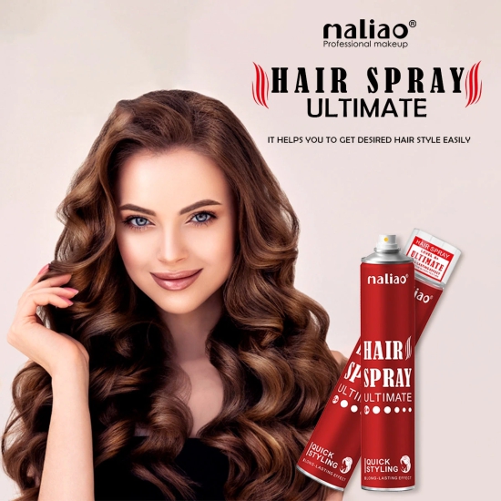 Maliao Ultimate Hair Spray - Quick Styling, Long-Lasting Effect | Hair Spray for Men | Hair Styling | Hair Setting Spray | Hair Fixing Spray | Strong Hold