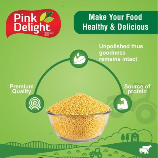 Pink Delight Moong Dhuli Daal | Moong Mogar | Moong Washed |  500 Gm Pack