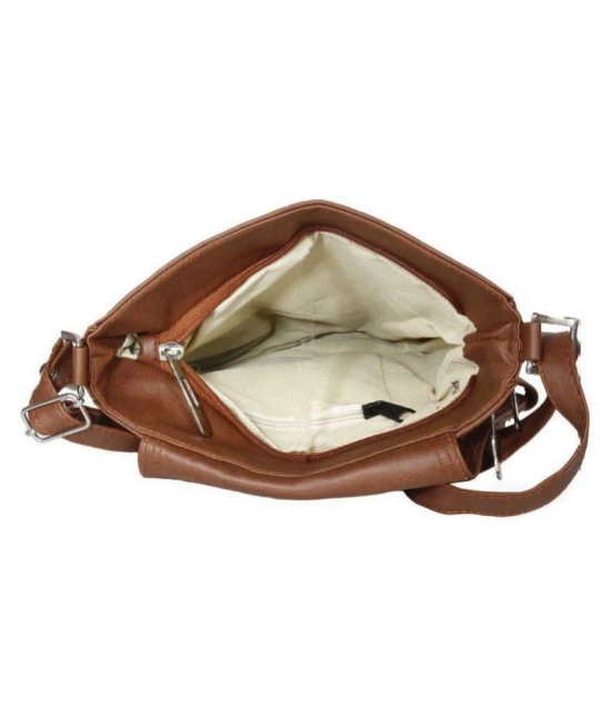 Parrk - Brown PU Sling Bag - Brown